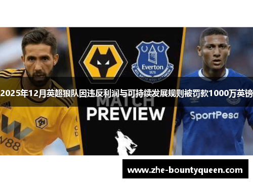 2025年12月英超狼队因违反利润与可持续发展规则被罚款1000万英镑
